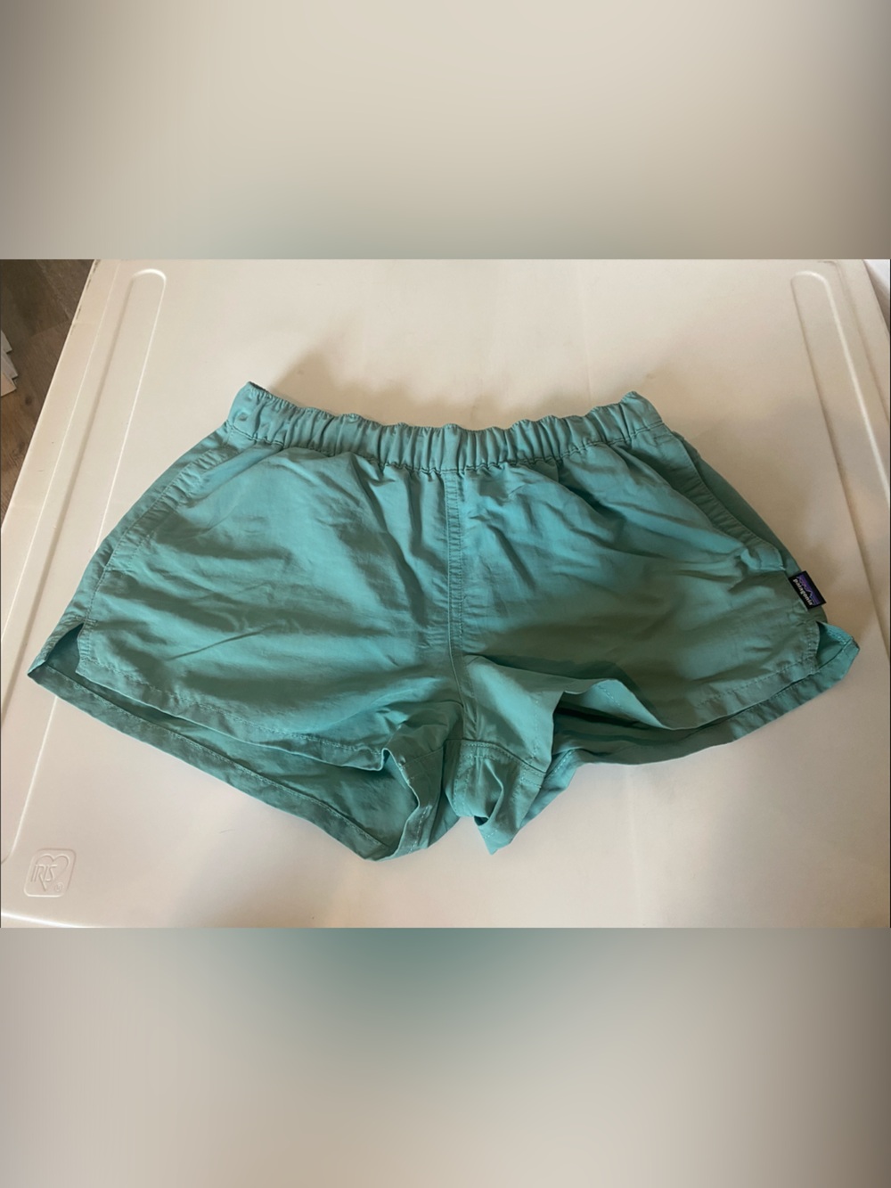 Patagonia Teal Elastic-Waist Women’s Athletic Shorts